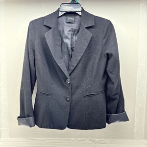 XOXO Size Medium Two Button Black Blazer Ladies Sport Coat Jacket